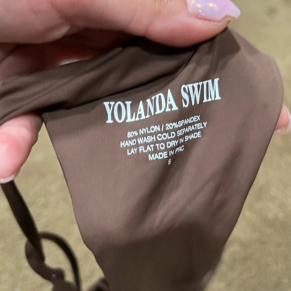 Yolanda Swim | NWT SET! Chocolate COMFORT UNDERWIRE BRA + PLUNGE THONG SZ:S/M - Picture 5 of 6